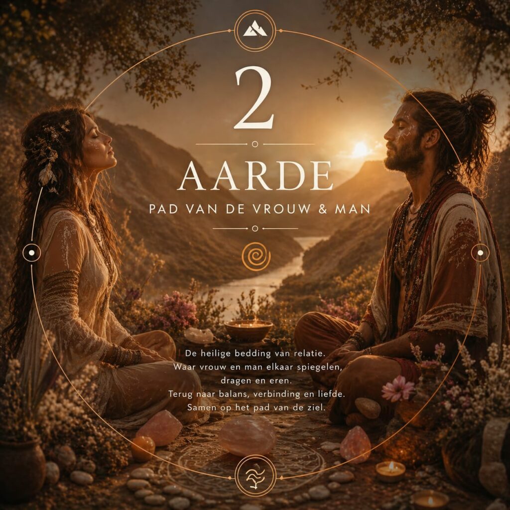 Man en vrouw in verbinding in natuur tijdens ceremonie voor persoonlijke groei en bewustzijn Zuidermeer