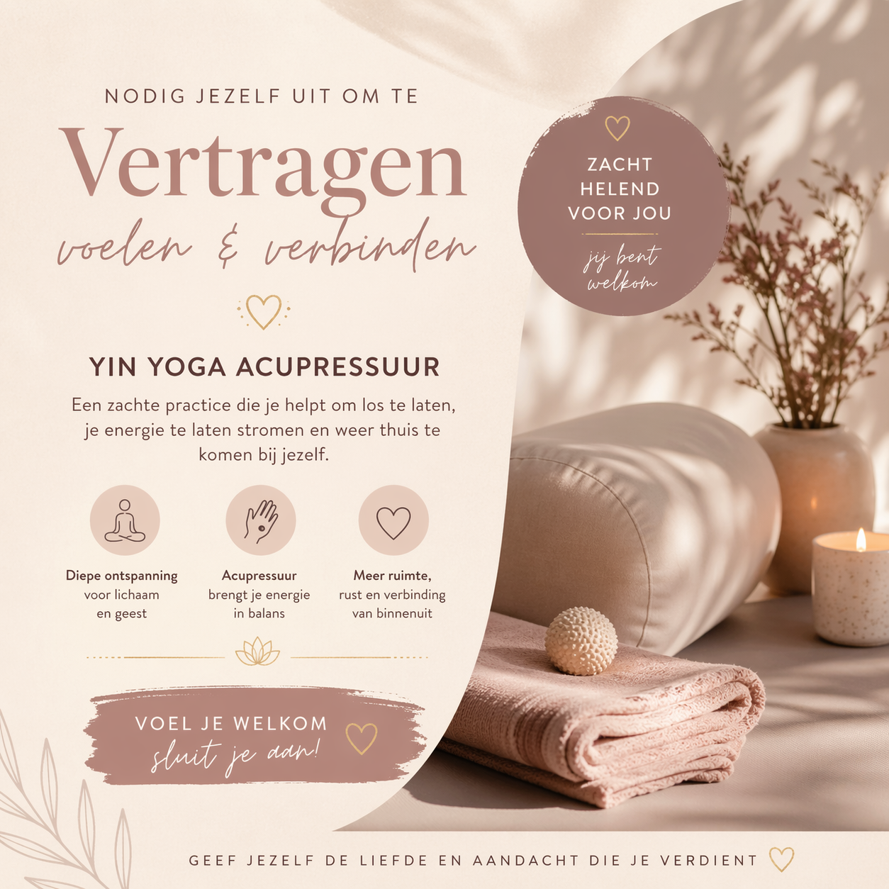 Yin yoga acupressuur Zuidermeer nabij Hoorn